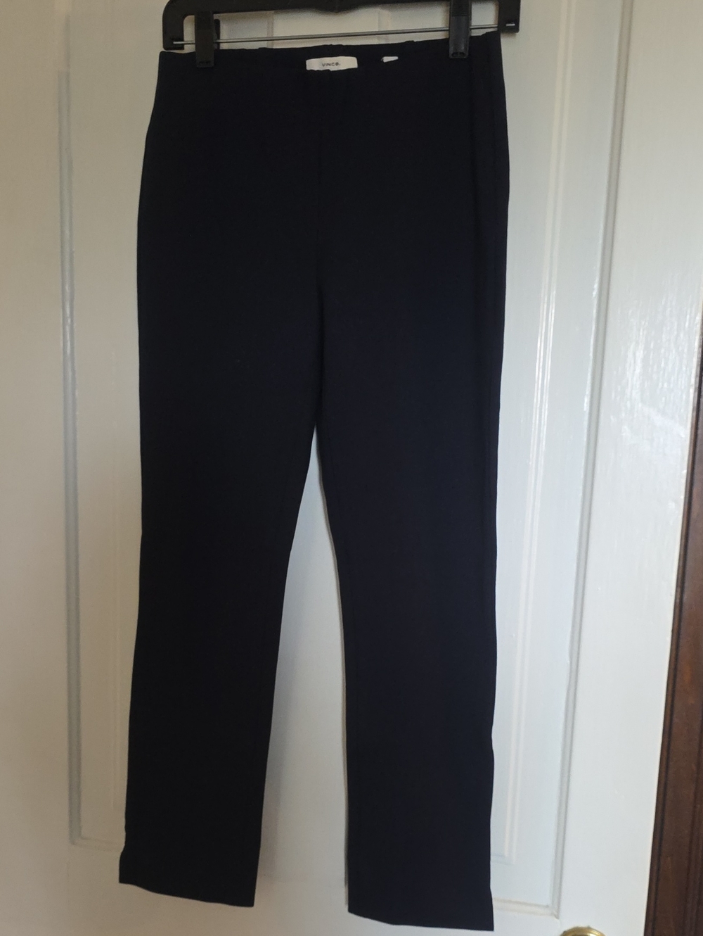 Vince Navy Straight-Leg Pants